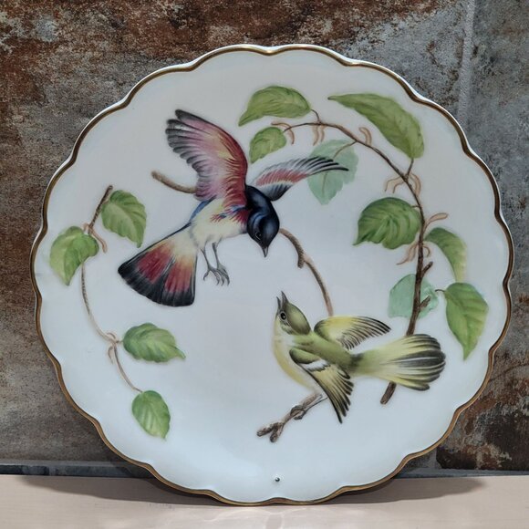 Royal Worcester The Birds of Dorothy Doughty Dessert Plate Redstarts and Beech 1 - Picture 4 of 14